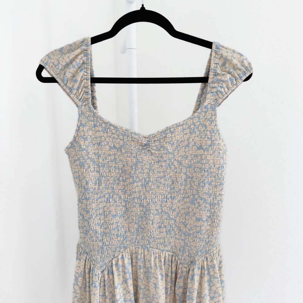 Urban Outfitters Smocked Mini Dress Size Large (NEW) Preppy Coquette - Picture 5 of 7